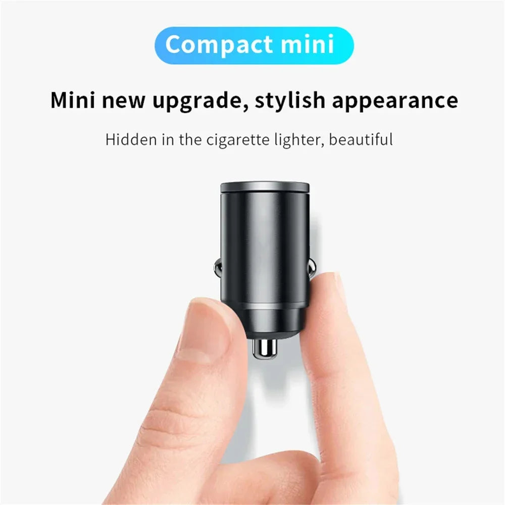 Mini 30W PD Car Charger - Portable Fast Charging Adapter for All Phones-type C-USB